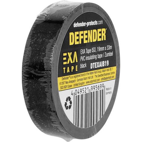 DEFENDER by Adam Hall EXA Tape DTEXAIB19 Ruban isolant noir (L x l) 33 m x 19 mm 1 pc(s) W299943 (1/5)