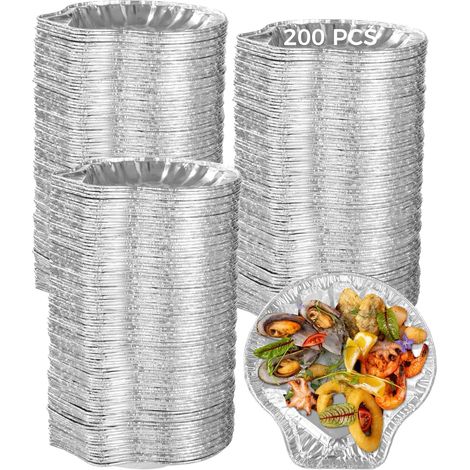 Lot de 2 Plateaux, Coquille Saint-Jacques, Aluminium, Forme Huître, Barbecue Pâtisserie (1/5)
