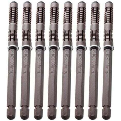 Lot de 8 supports d'étagères flottants en bois invisibles et durables avec vis - Pour le matériel réglable - Pour étagères (diamètre 10 x 100 mm)