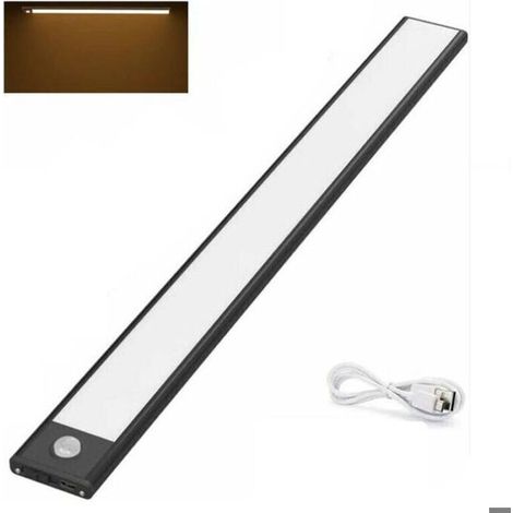 1 Piece Lampe de Placard LED, LED barre lumineuse éclairage 3000K, uisine 220V noir (1/4)