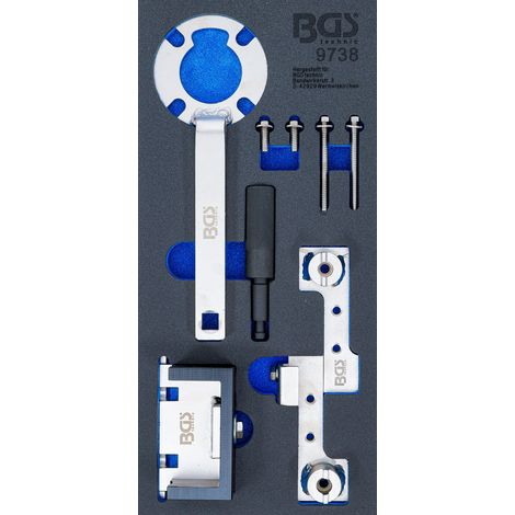 BGS Inserción para carro de taller 1/3: Juego de herramientas de calado del motor para Ford 2.5 / Volvo 1.6 - 2.5 & 2.4D - 9738 (1/4)