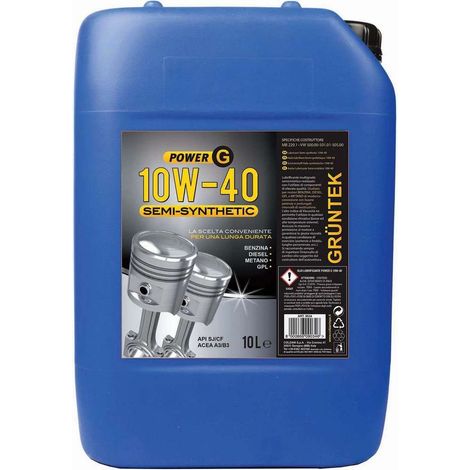 Olio Power-G Semi-sintetico 10L 10W40 per motori diesel e GPL