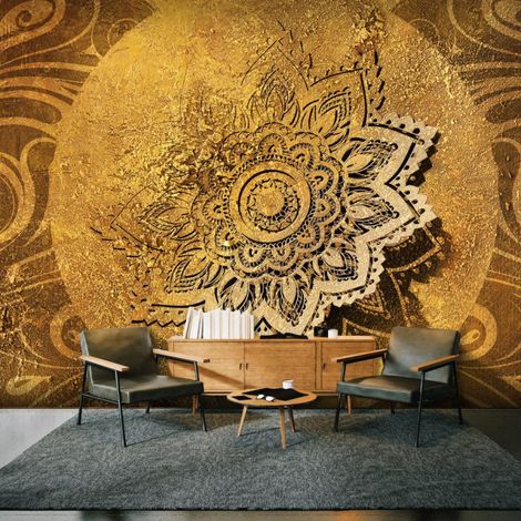 Papier Peint XXL "Golden Illumination" 280 x 500 cm (1/2)