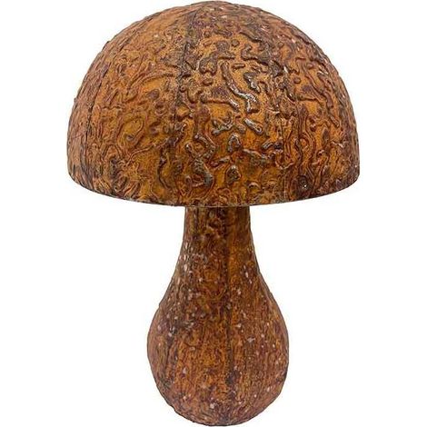Champignon rond décoratif en acier rouillé 53 x 39 cm (1/5)