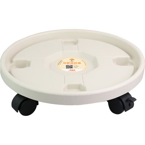 Support de pot à roulettes renforcé, vase en plastique avec plateau rond mobile, soucoupe à roues universelles pour plantes d'intérieur (1/5)