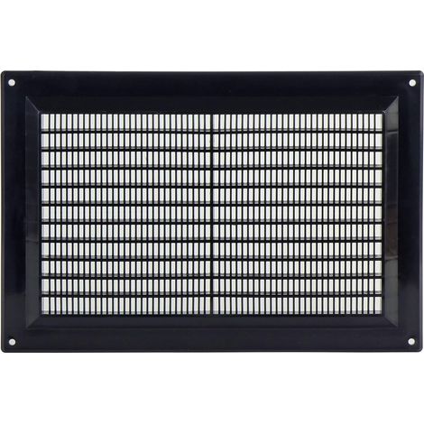 1 Grille D'Aération Rectangulaire 250x170mm, Plastique Noir, Pour Mur Et Plafond, Usage Intérieur (1/5)