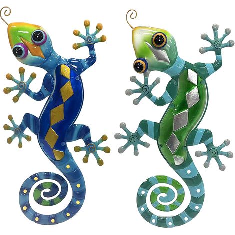 Signes Grimalt Mur Adorno Garden Lizard Adorno 2 unités Blue Garden 32x58x1cm 30197