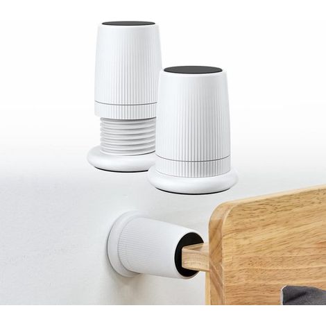Set di 4 pezzi bianco per letto regolabile con sistema antivibrazione e fermi per testiera. (1/5)