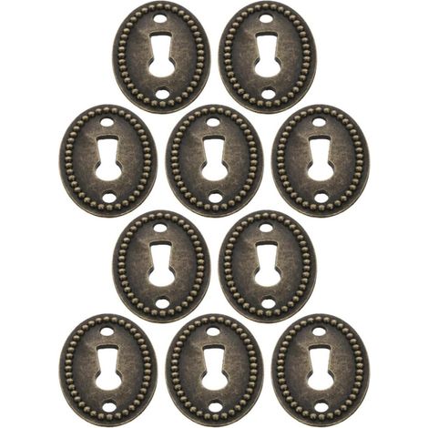 Cache-serrure ovale en alliage de zinc, lot 10, style vintage (1/5)