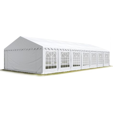 Tendone per feste 6x14 m PVC bianco 100% impermeabile Gazebo da giardino Tendone da esterno Tenda party