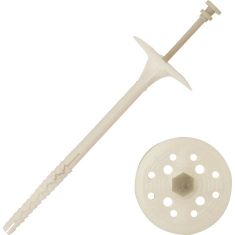 Scell-It – Lot de 200 fixations d'isolant longue expansion – Clou polyamide Ø10x140mm – Pour maçonnerie pleine et creuse – Capacité de charge 60kg - FILONG10140