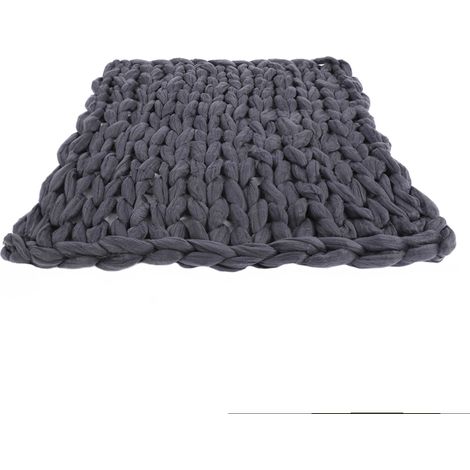 Knitted Chunky Plush Sofa BLANKET Warm Soft Super Big Bulky (Grey 60  60cm / 23.6  23.6in) (1/5)