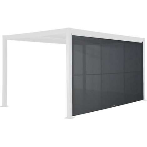sweeek - Vordach 4m für Pergola Palace Aluminium und Textilene