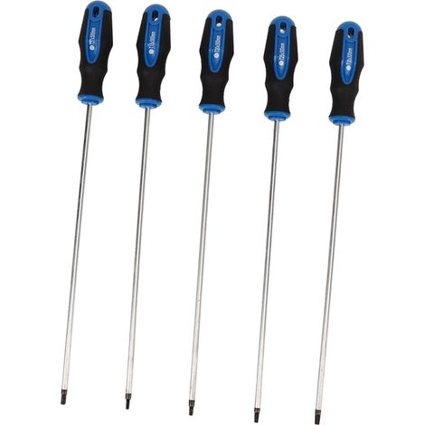 Lot de 5 tournevis à embout magnétique de 40 cm, résistants et agréables au toucher, hexagonaux en étoile avec trou central pour voiture (1/5)