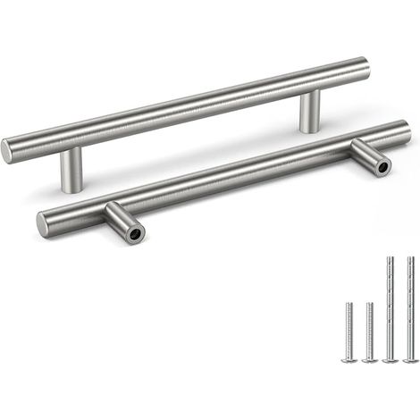 Lot de 15 Porte Placard Cuisine Inox Poignées Acier Inoxydable Pour Salle Bain Chambre Bureau Entraxe 160mm (1/4)