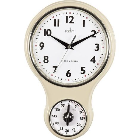 Acctim Kitchen Time Wall Clock Cream (1/2)