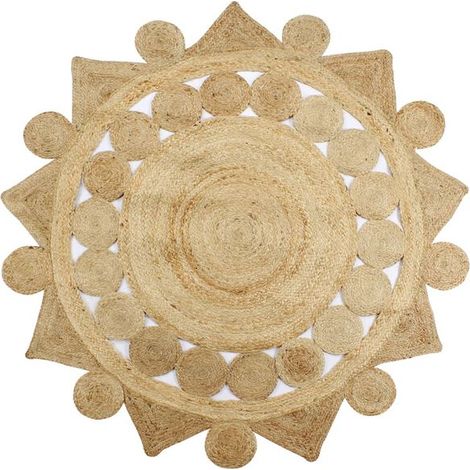 Tapis en jute tissé à la main, 90 cm (1/5)