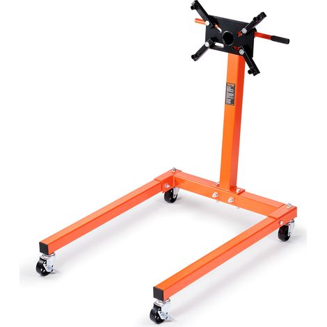 VEVOR Support Moteur deAtelier 590 kg Stand de Moteur en Acier Mobile et Verrouillable Leve-Moteur Rotatif 360° 6 Points d’Ancrage Reglables en Inclinaison pour Travaux sur Moteurs Demontes Mecanicien