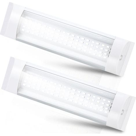2 luces LED de techo, iluminación interior del coche, lámpara de lectura, 12 V CC (blancas) (1/5)