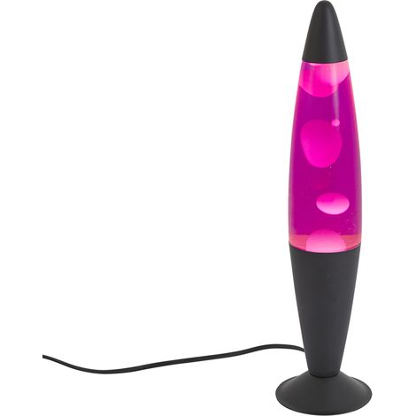 QAZQA Lava Lamp Pink with White Wax incl. LED - Molten Lava (1/5)