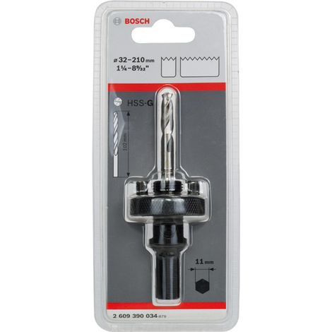 Fresa Bosch per seghe a tazza bimetalliche 32 - 210 mm esagono 11mm 2609390034 (1/2)