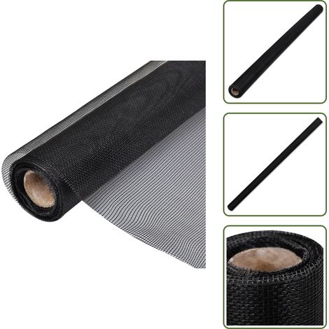 Rete per porte - vidaXL Zanzariera in Fibra di Vetro 100x500 cm Nera - Rete per uccelli
