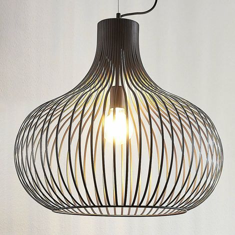 [NEUWERTIG] B-Ware Lindby Hängeleuchte Frances Deckenlampe Pendelleuchte Lampe Braun 1 Flammig 60cm