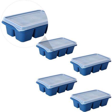 à Glaçons Maison 4pcs en Plastique Couvercle, Bac Portable et Pratique (1/5)