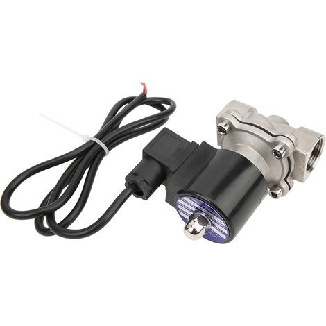 Vanne électrovanne électrique G3/4 normalement fermée, action directe pour air, eau, huile 2W-200-20, 24V DC (1/5)