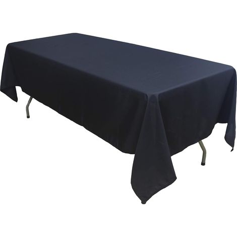 Nappe Rectangulaire en Tissu Polyester, Noir, 150x300 cm (1/5)