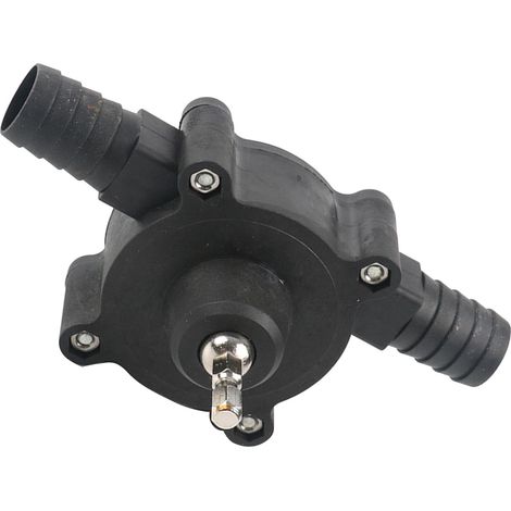 Bomba de agua para taladros eléctricos con conexión hexagonal G3/4 y carcasa de plástico negro, compacta y autónoma para uso doméstico. (1/5)