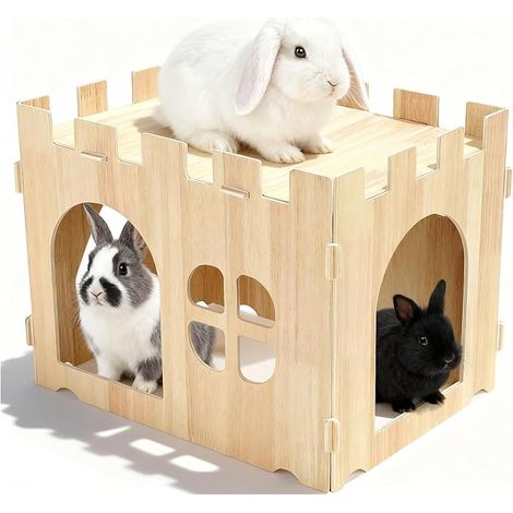 Rabbit House Toy Toy Hamster House Small Animal House Indoor Adult Rabbit Guinea Pig Chinchilla (1/5)