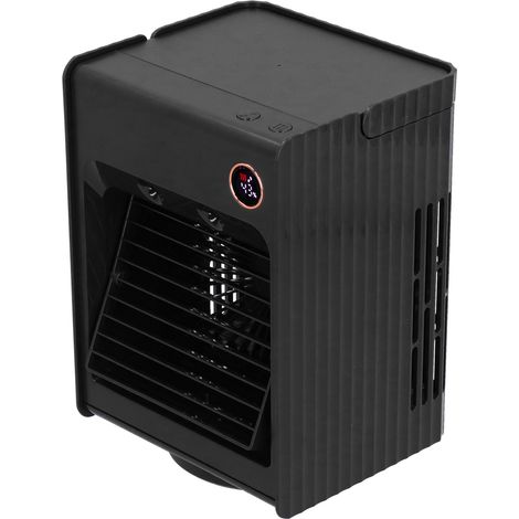 2-in-1-Oszillations-Luftbefeuchter-Ventilator mit Licht, USB-Ladefunktion, Tisch-Luftkühler für Zuhause (Schwarz) (1/5)