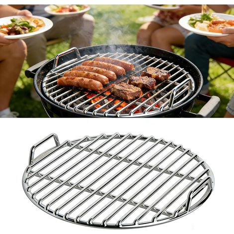 Grille de cuisson en acier inoxydable – Tailles 11,02", 12,99", 14,96" – Grille ronde robuste de remplacement pour fût de 55 gallons, fumoirs et barbecues sur mesure (12,99 pouces) (1/5)