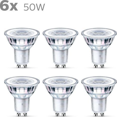 LED classic, Ampoule équivalent 50 W, GU10, Lot de 6, Blanc Chaud (2700 Kelvin), 355 Lumens, Réflecteur (1/5)