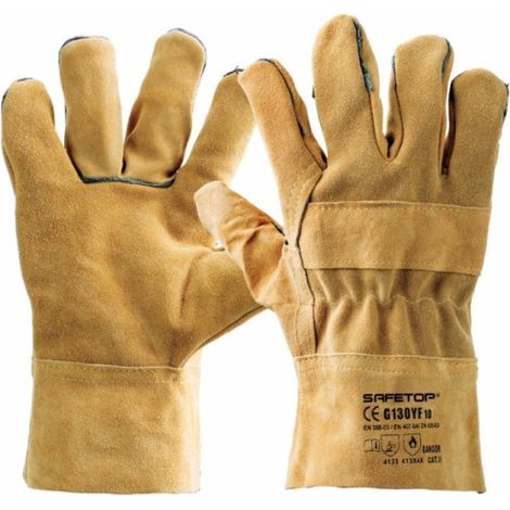 Guante de soldador piel serraje SAFETOP anticalórico Bangor 9