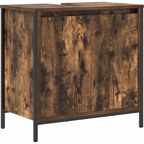 Maison Exclusive - Waschbeckenunterschrank Räuchereiche 60x34,5x6