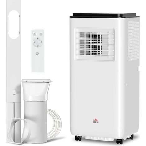HOMCOM Climatizzatore Portatile a 5 Modalità, 33x28x70.4 cm, Bianco