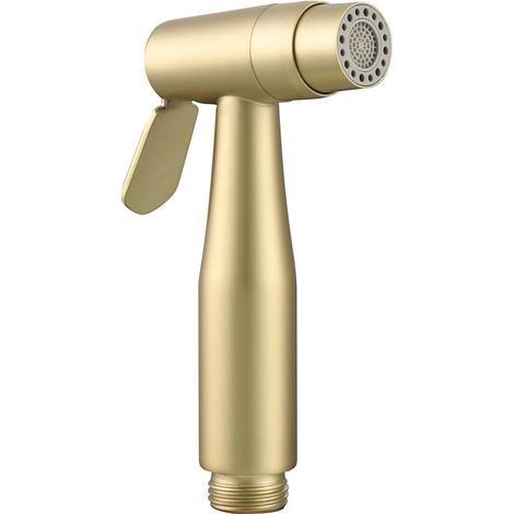 Douchette Toilette Inox 2 Modes Pommeau Douche de Lavabo pour Hygiene WC, Or Brossé, WS024AJ2 (1/5)