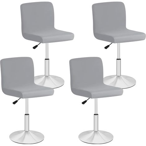 Set di 4 fodere elastiche, sfoderabili e lavabili per seggioloni e sgabelli da bar. Tessuto elasticizzato, sfoderabile e lavabile, adatto a sedie girevoli da pranzo. (1/5)