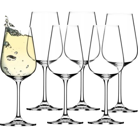 Calice da vino, capacità 360 ml, design elegante, adatto per vini bianchi, altezza 23 cm, diametro 8 cm (1/5)