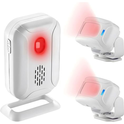 Motion Doorbell, Door Chime for Business Entry, Store Welcome Buzzer Monitor, Motion Detect Alarm, Caregiver Reminder for Elderly, Visitor Bell，1 Receiver 2 Sensors (1/5)