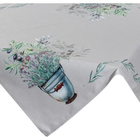 Tischdecke SUMMER1 140x180 Eimer mit Lavendel (1/4)