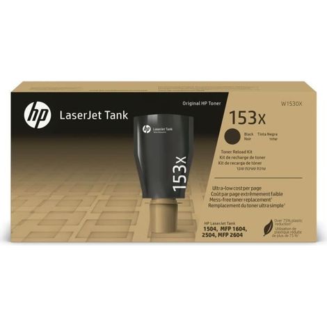 Kit de recharge de toner noir Authentique- HP - HP 153X - Pour LaserJet Tank (W1530X) (1/5)
