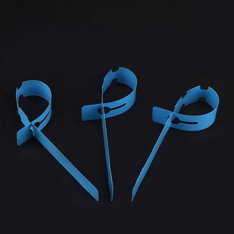Étiquettes de jardin suspendues PVC, 100 pièces blanc bleu rose, réglables 21x2cm, imperméables pour identification de plantes (1/5)