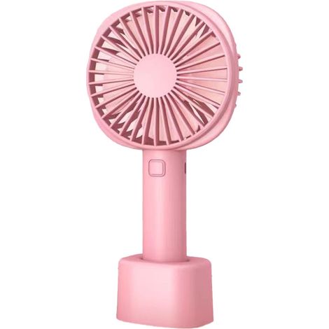 1 Ventilateur de poche, 3 vitesses, ABS, rechargeable USB, silencieux, pour bureau et extérieur (1/5)