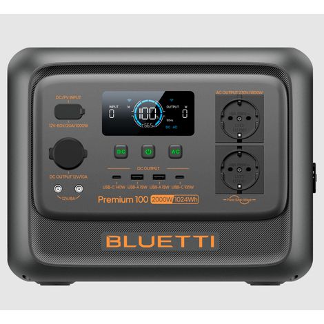 Stazione di ricarica portatile 2.000w 1024wh bluetti - bl-premium-100v2 (1/5)