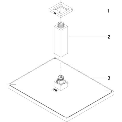 DORNBRACHT 28774980-42 RB avec fixation au plafond spécifique à la série