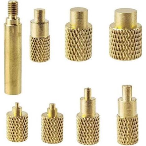 Lot de 8 embouts de fer à souder pour inserts filetés M2 M2.5 M3 M4 M5 M6 M8, Pointes Filets Rapportés pour composants d'imprimante 3D en plastique et projets de bricolage (1/4)
