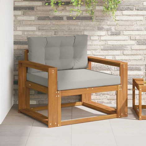 Outdoor Mittelsofa Massivholz Akazie Natur